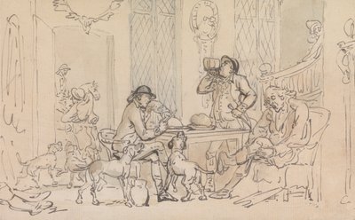 Breakfast before the Hunt by Thomas Rowlandson